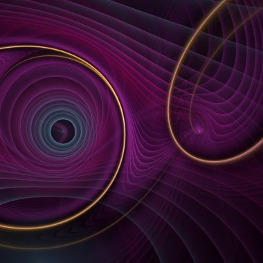 Uzay türbülans serisi. Popüler bilim, eğitim ve araştırma konularındaki girdap, bükülme ve etkileşim dalgalarından oluşan arkaplan.