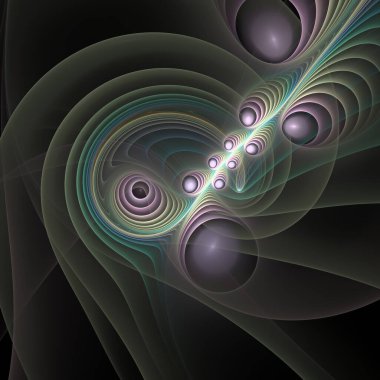 Uzay türbülans serisi. Popüler bilim, eğitim ve araştırma konularındaki girdap, bükülme ve etkileşim dalgalarından oluşan arkaplan.