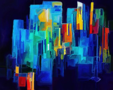 Renkli Rüya serisi. Arkaplan, sanat, hayal gücü ve tasarım konularında organik formların boyanmış şekillerinden, felçlerden, dublajlardan ve renk parçalarından oluşur..