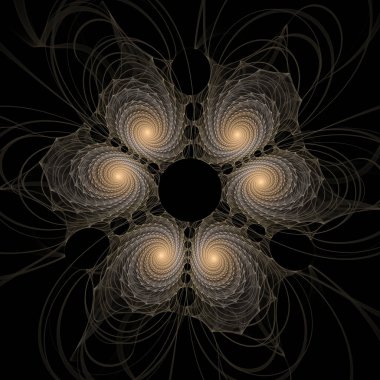 Uzay türbülans serisi. Modern bilim ve araştırma konularındaki girdap, bükülme ve etkileşim dalgalarından oluşan soyut bir tasarım..