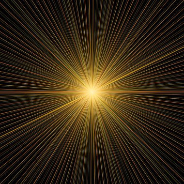 Fraktal Patlama Şablonu serisi. Çizim ve tasarım için kullanılan ince çizgi radyal deseninin oluşturulması.