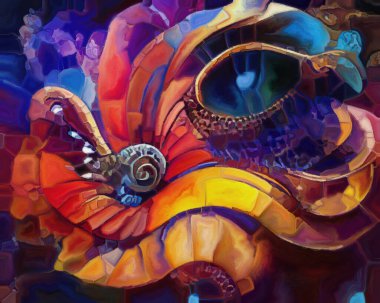 Butterfly Dreams series. Design composed of surreal natural forms, textures and colors on the subject of art, imagination and dreaming.