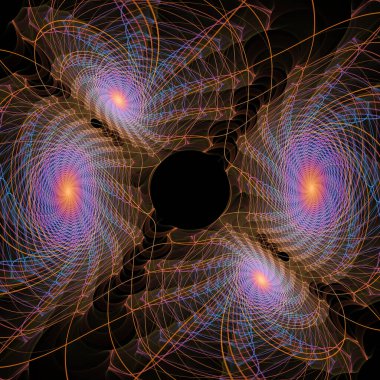 Uzay türbülans serisi. Popüler bilim, eğitim ve araştırma konularında dalgalanan frekans dalgalarının arkaplan bileşimi.