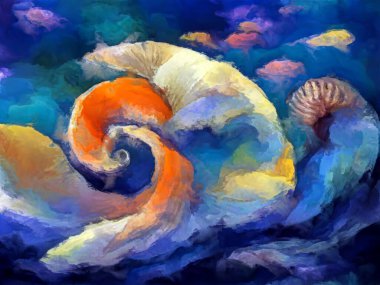 Organik Renkler serisi. Sanat, yaşam ve tasarım konularındaki organik formları, vuruşları ve renk boyalarını anımsatan şekillerin bileşimi.