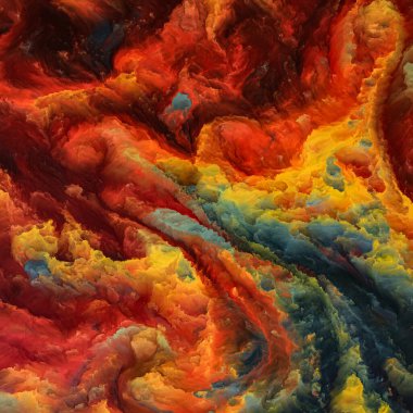 Renklerin Özgünlüğü serisi. Sanat, yaratıcılık, hayal gücü ve grafik tasarım konularındaki dokulu renklerin yaratıcı düzenlemesi. Sanalın renkleri ve dokuları aramızdaki uçurumlarda gerçek oluyor..