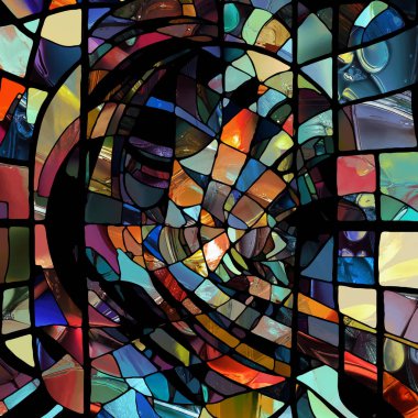 Keskin lekeli cam serisi. Renk, ışık ve desen algısı, renk ve tasarım geometrisi konularındaki soyut renk camlarının etkileşimi.