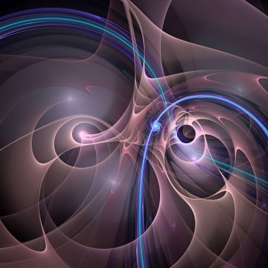 Wave Function series. Artistic abstraction of swirling, twisting, interacting wave pattern on the subject of popular science, education and research. clipart