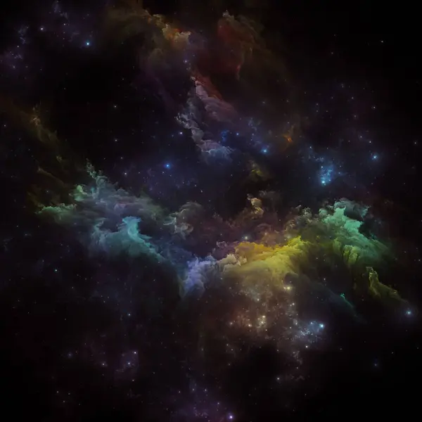 stock image Dream Nebulas series. Arrangement of painted nebula and fractal stars on the subject of scientific illustration, imagination, art and design.
