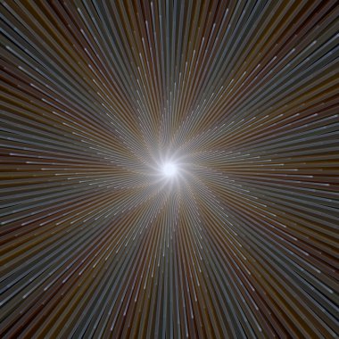 Fraktal Patlama Şablonu serisi. Çizim ve tasarım için kullanılan ince çizgi radyal deseninin oluşturulması.