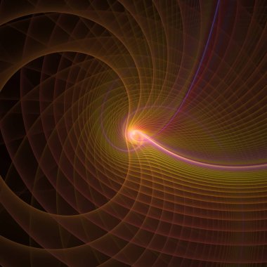 Uzay türbülans serisi. Popüler bilim, eğitim ve araştırma konularındaki girdap, bükülme ve etkileşim dalgalarından oluşan soyut tasarım.