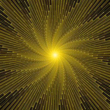 Fraktal Patlama Şablonu serisi. Çizim ve tasarım için kullanılan ince çizgi radyal deseninin oluşturulması.