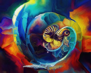 Spiral Dreams serisi. Sanat, hayal gücü ve rüya konularında gerçeküstü doğal formların, dokuların ve renklerin yaratıcı düzenlenmesi.