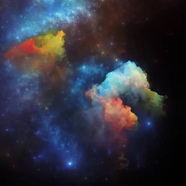 stock image Dream Nebulas series. Backdrop design of painted nebula and fractal stars on the subject of scientific illustration, imagination, art and design.