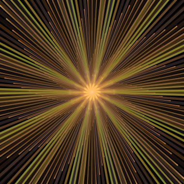 Fraktal Patlama Şablonu serisi. Çizim ve tasarım için kullanılan ince çizgi radyal deseninin oluşturulması.