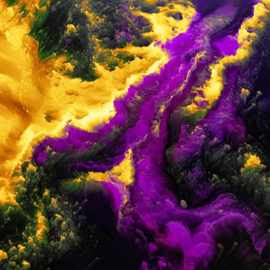 Renklerin Sesi serisi. Yaratıcılık, hayal gücü ve tasarım konularındaki renkli dinamik dokuların arkaplan tasarımı. İnsan bağlantıları koptuğunda, dokuların sesleri gelişir..