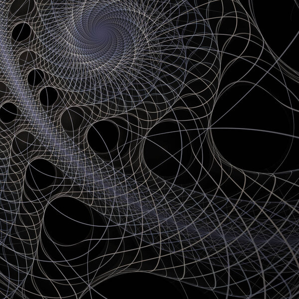 Космическая турбулентность. Абстрактный фон, выполненный из сглаживания, сжатия, взаимодействия волн на тему научно-популярной науки, образования и научных исследований.