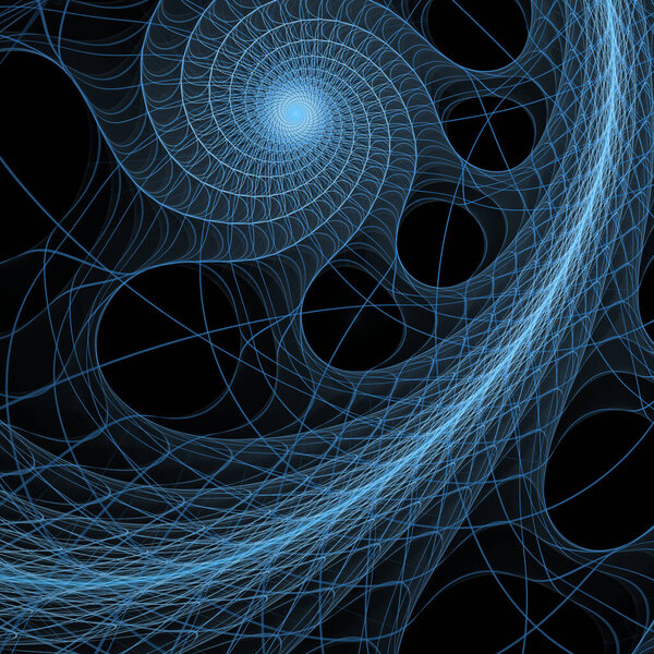 Серия Wave Function. Фон, состоящий из вращения, скручивания, взаимодействия волн на тему образования, исследований и современной науки.