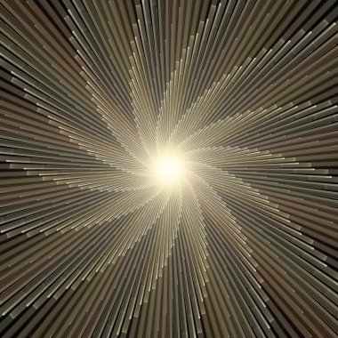 Fraktal Patlama Şablonu serisi. Çizim ve tasarım için kullanılan ince çizgi radyal deseninin oluşturulması.