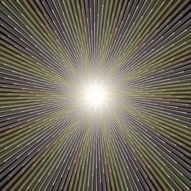 Fraktal Patlama Şablonu serisi. Çizim ve tasarım için kullanılan ince çizgi radyal deseninin oluşturulması.