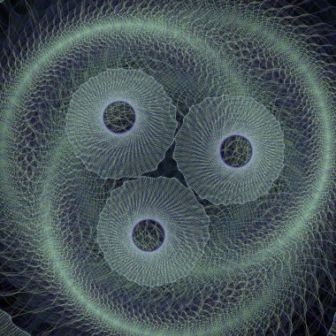 Frekans Hareketi serisi. Popüler bilim, eğitim ve araştırma konularında girdap, bükme, etkileşim ve dalga örüntüsü bileşimi.