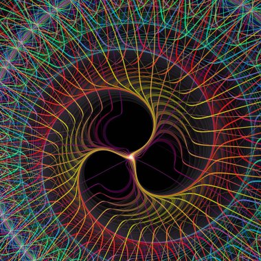 Uzay türbülans serisi. Eğitim, araştırma ve modern bilim konularında dalgalanan frekans dalgalarının arkaplan tasarımı.