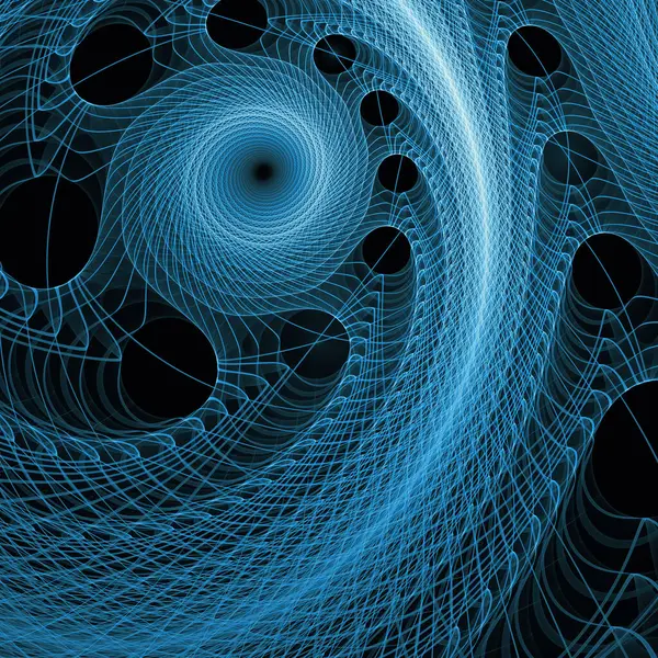 Quantum Dynamics Series Backdrop Swirling Twisting Interacting Wave Pattern Subject — Stock Photo, Image