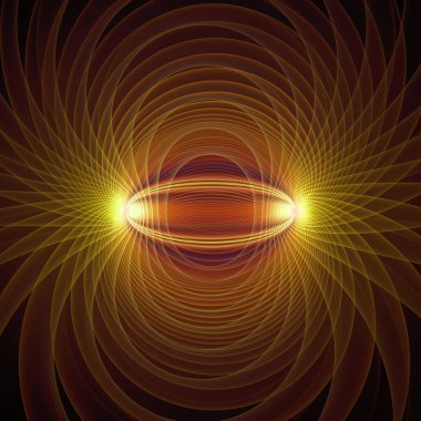 Frekans Hareketi serisi. Modern bilim ve araştırma konularında dalga titreşimleri ve dinamik yayılma şablonu.