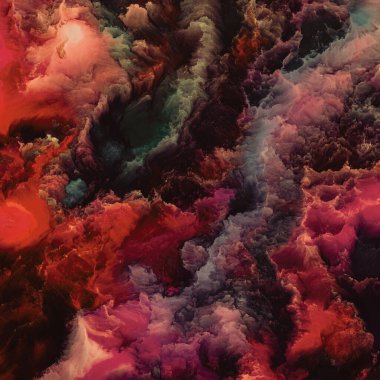 Renklerin Sesi serisi. Sanat, yaratıcılık ve grafik tasarım konularındaki renkli dinamik dokuların arkaplan tasarımı. Sanalın dokuları aramızdaki uçurumlarda gerçek oluyor..