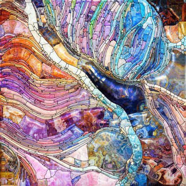 Işıldayan Cam serisi. Duyusal büyü, ışık algısı, hayal gücü ve yaratıcılık konularındaki doymuş cam kalıplarının yaratıcı düzenlenmesi.