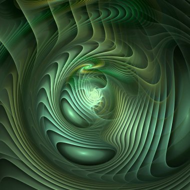 Wave Function series. Composition of swirling, twisting, interacting wave pattern on the subject of popular science, education and research. clipart