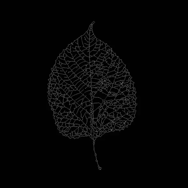 stock image Dead Leaves Catalogue series. Stippling art depicting a skeleton leaf, highlighting the elegance and complexity of natural decay.