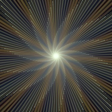 Fraktal Patlama Şablonu serisi. Çizim ve tasarım için kullanılan ince çizgi radyal deseninin oluşturulması.