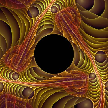 Uzay türbülans serisi. Modern bilim ve araştırma konularındaki girdap, bükülme ve etkileşim dalgalarının bileşimi.