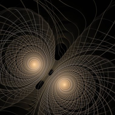 Kuantum Dinamik serisi. Modern bilim ve araştırma konularında girdap, bükülme, etkileşim ve dalga desenlerinin yaratıcı düzenlemesi.