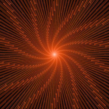 Fraktal Patlama Şablonu serisi. Çizim ve tasarım için kullanılan ince çizgi radyal deseninin oluşturulması.