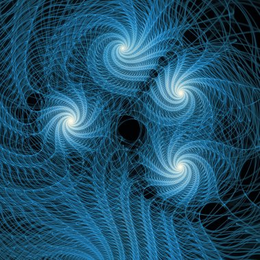 Wave Function series. Backdrop composed of swirling, twisting, interacting wave pattern on the subject of education, research and modern science. clipart