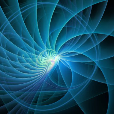 Kuantum Dinamik serisi. Modern bilim ve araştırma konularında dalga titreşimleri ve dinamik yayılma şablonu.