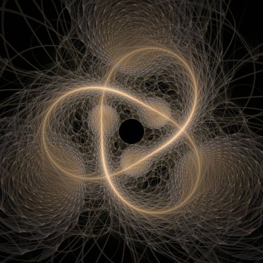 Uzay türbülans serisi. Modern bilim ve araştırma konularındaki girdap, bükülme ve etkileşim dalgalarından oluşan soyut bir tasarım..