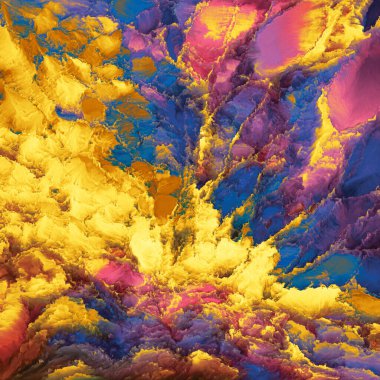 Dokunsal Dokular serisi. Yaratıcılık, hayal gücü ve tasarım konularındaki renkli dinamik dokuların görüntüsü. İnsan bağlantıları koptuğunda, dokuların sesleri gelişir..