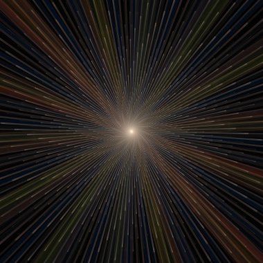 Fraktal Patlama Şablonu serisi. Çizim ve tasarım için kullanılan ince çizgi radyal deseninin oluşturulması.