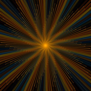 Fraktal Patlama Şablonu serisi. Çizim ve tasarım için kullanılan ince çizgi radyal deseninin oluşturulması.