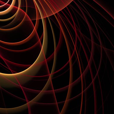 Bilimsel illüstrasyon ve grafik tasarım için yüksek çözünürlüklü alev fraktal yörüngeleri.