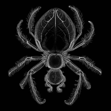 Yaşam formları dizisinin yaratılışı. Sanatsal illüstrasyon, hayal gücü, kompozisyon ve tasarım konularındaki dijital noktaların kaotik düzeninden ortaya çıkan bir yaşam formu siluetinin soyut arkaplanı.