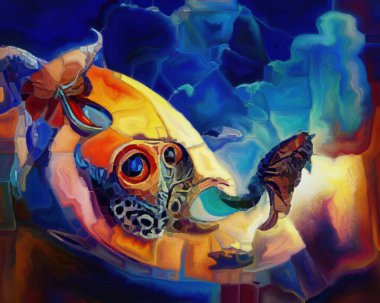 Spiral Dreams serisi. Sanat, hayal gücü ve rüya konularında gerçeküstü doğal formların, dokuların ve renklerin yaratıcı düzenlenmesi.