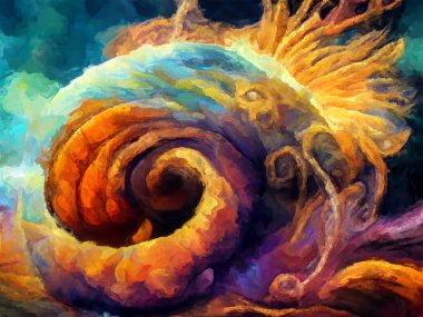 Organik Renkler serisi. Sanat, yaşam ve tasarım konularında organik formları, vuruşları ve renk boyalarını anımsatan şekillerden oluşan tasarım..