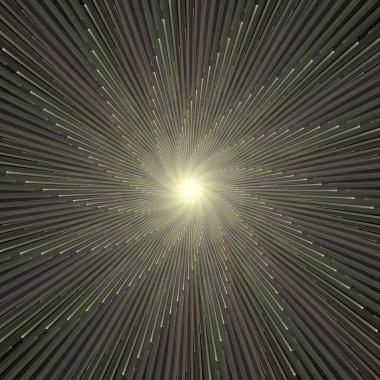 Fraktal Patlama Şablonu serisi. Çizim ve tasarım için kullanılan ince çizgi radyal deseninin oluşturulması.