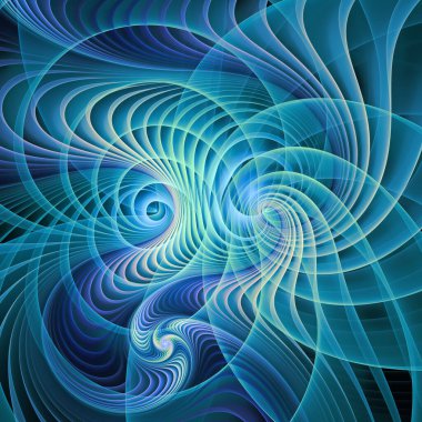 Kuantum Dinamik serisi. Modern bilim ve araştırma konularında dalga titreşimleri ve dinamik yayılma şablonu.