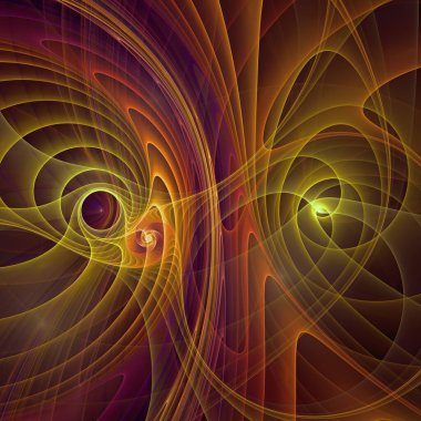 Kuantum Dinamik serisi. Modern bilim ve araştırma konularında dalga titreşimleri ve dinamik yayılma şablonu.