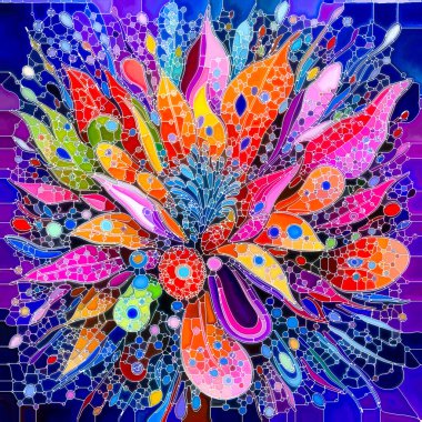Color Dreams serisi. Duygusal ve görsel etkilerini vurgulamak için harmanlanmış ve katmanlanmış canlı bir renk dizisi.