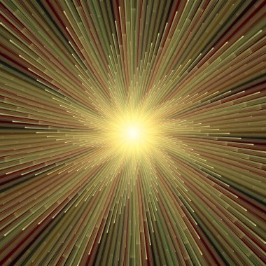 Fraktal Patlama Şablonu serisi. Çizim ve tasarım için kullanılan ince çizgi radyal deseninin oluşturulması.